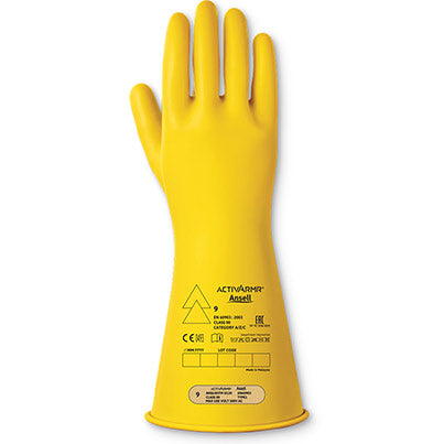 Ansell ActivArmr Yellow 360mm Class-00 Electrical Safety Gloves 10