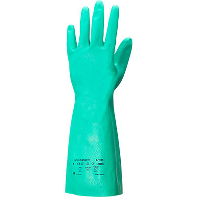 Ansell AlphaTec Solvex 37-695 Nitrile Chemical-Resistant Gloves 10