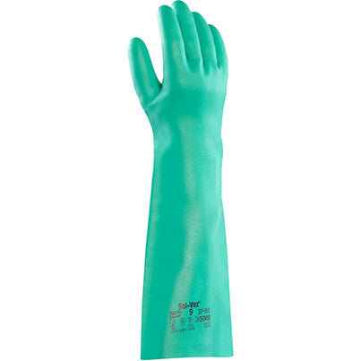 Solvex 37-185 Unlined Nitrile Chemical-Resistant Gloves