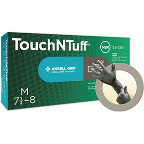 TouchNTuff 93-250 Nitrile Disposable Gloves (Box of 100)