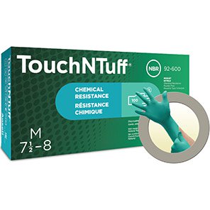 TouchNTuff 92-600 Powder-Free Nitrile Disposable Gloves (Box of 100)