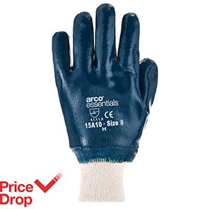 Essentials Heavyweight Fully Nitrile-Coated Work Gloves