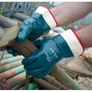 Essentials Safety-Cuff Nitrile-Coated Work Gloves