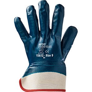 Essentials Safety-Cuff Nitrile-Coated Work Gloves