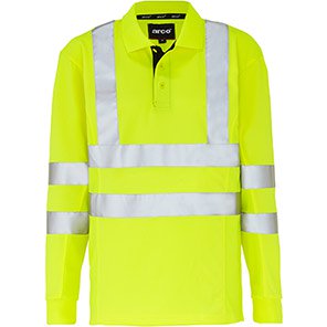 Men’s Long-Sleeve Breathable Hi-Vis Polo Shirt