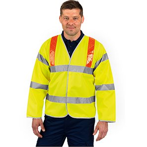 Long-Sleeve Hi-Vis Vest with Braces