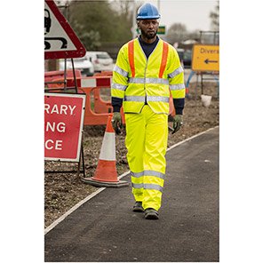 Long-Sleeve Hi-Vis Vest with Braces