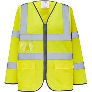 Ultra Long-Sleeve Zip-Up Hi-Vis Vest