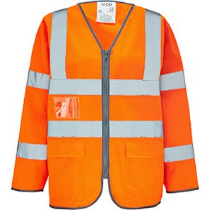 Ultra Long-Sleeve Zip-Up Hi-Vis Vest