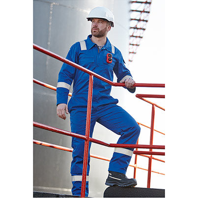Nordic Royal Blue Flame-Retardant Overalls with Kneepad Pockets 46R