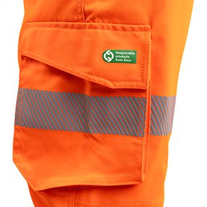Hi-Vis Cargo Trousers with Kneepad Pockets
