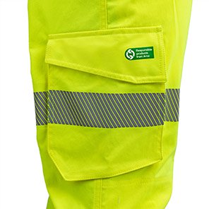 Hi-Vis Cargo Trousers with Kneepad Pockets
