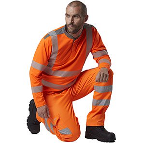 EcoViz Kingford Men’s Hi-Vis Cargo Trousers with Kneepad Pockets