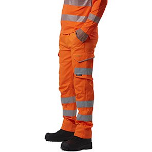 EcoViz Kingford Men’s Hi-Vis Cargo Trousers with Kneepad Pockets