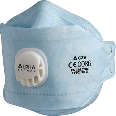 Alpha Solway C-2V Valved Fold-Flat FFP2 Dust Mask (Pack of 20)