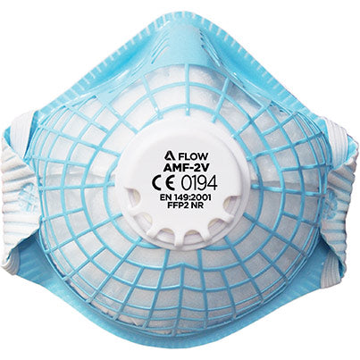 Alpha Flow AMF-2V Valved FFP2 Dust Mask (Pack of 10)