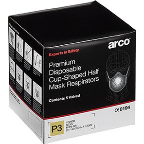 Premium Valved FFP3 Dust Mask (Pack of Five)