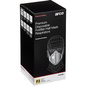Premium Valved Fold-Flat FFP3 Dust Mask (Pack of 20)