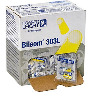 Howard Leight Bilsom 303L Disposable Earplugs (Box of 200 Pairs)