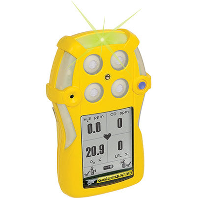 Honeywell GasAlertQuattro Multi-Gas Detector (H2S, CO, O2, % LEL)