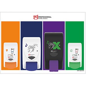 Deb Stoko Protect/Cleanse Washroom/Cleanse Heavy/Restore Dispenser Board