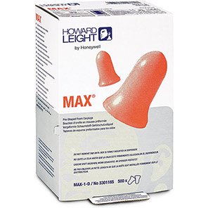 Howard Leight Maximum Disposable Earplugs (Refill Pack of 500 Pairs)