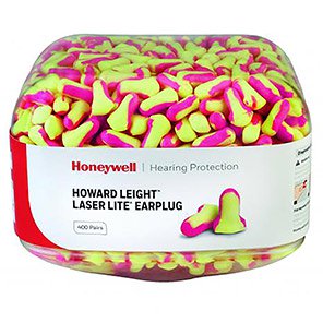 Howard Leight Laser Lite Disposable Earplugs (Canister of 400 Pairs)