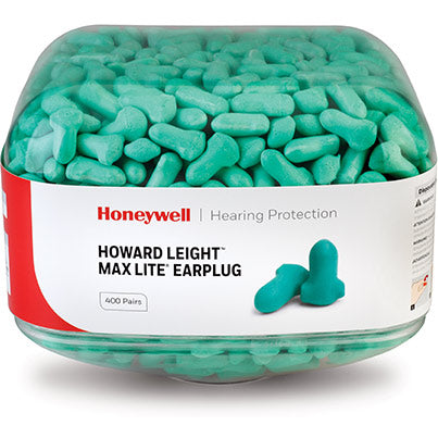 Honeywell Howard Leight Maximum Lite Disposable Earplugs (Canister of 400 Pairs)