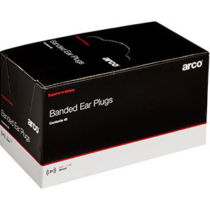 Banded Earplugs (Box of 40 Pairs)