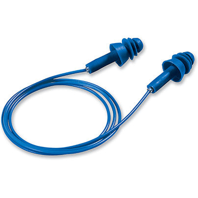 Whisper+ Corded Detectable Reusable Earplugs (Pack of 50 Pairs)