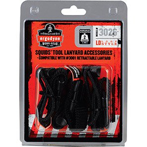 Squids 3026 Retractable Tool Lanyard Loops (Pack of 3)