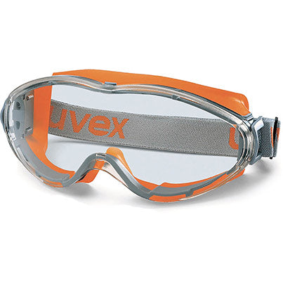 uvex Ultrasonic Orange Clear-Lens Safety Goggles