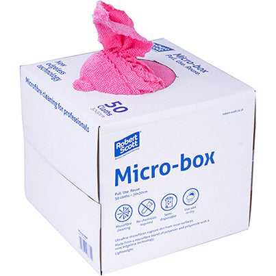 Robert Scott Micro-Box Microfibre Cleaning Cloths (Box of 50)