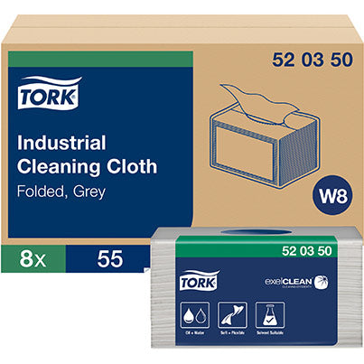 W8 Folded Industrial Cleaning Cloths Pack (Case of 8)