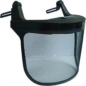 Helmet-Mounted Mesh Forestry Face Shield