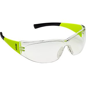 Kool Hi-Vis Clear-Lens Safety Glasses
