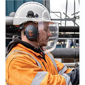 EVOGuard C4 MAX Industrial Helmet-Mounted Face Shield with Chinguard