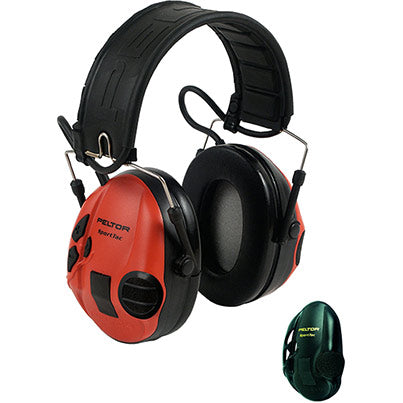 3M PELTOR SportTac Red Overhead Ear Defenders