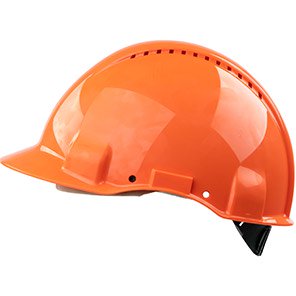 G3000D Vented Short-Peak Slip-Ratchet Safety Helmet