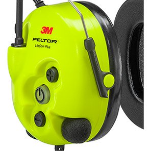 3M PELTOR LiteCom Plus Hi-Vis Overhead Two-Way Radio Ear Defenders