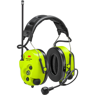 3M PELTOR LiteCom Plus Hi-Vis Overhead Two-Way Radio Ear Defenders