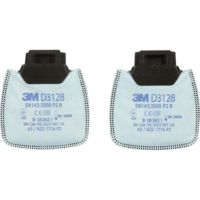 M Secure Click D3128 P2 R Particulate and Nuisance Odour Filters (Pack of Two)