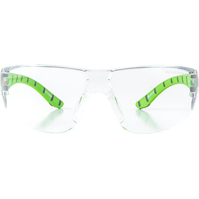 Riley STREAM Green Clear-Lens Safety Glasses