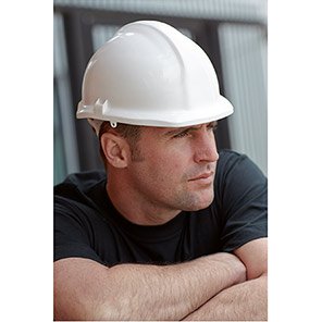 Champion Plus Unvented Reduced-Peak Slip-Ratchet Safety Helmet