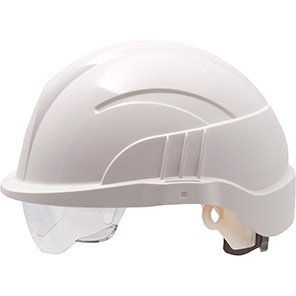 Vision Plus Unvented Reduced-Peak Wheel-Ratchet Safety Helmet