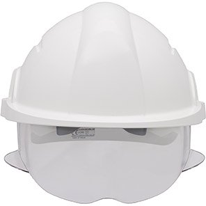 Vision Plus Unvented Reduced-Peak Wheel-Ratchet Safety Helmet