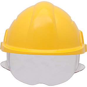 Vision Plus Unvented Reduced-Peak Wheel-Ratchet Safety Helmet