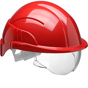 Vision Plus Unvented Reduced-Peak Wheel-Ratchet Safety Helmet
