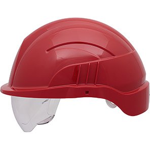 Vision Plus Unvented Reduced-Peak Wheel-Ratchet Safety Helmet