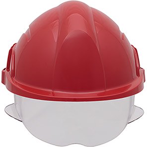 Vision Plus Unvented Reduced-Peak Wheel-Ratchet Safety Helmet